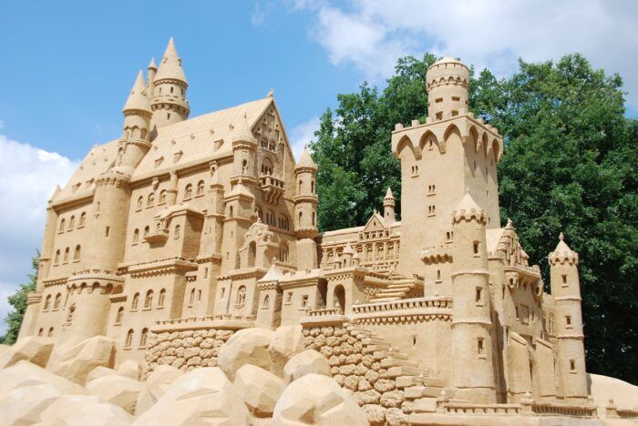 sabbia, castelli di sabbia, matematica