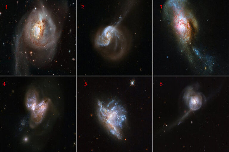 Hubble ci propone le sue migliori foto di galassie in fusione e stelle che nascono