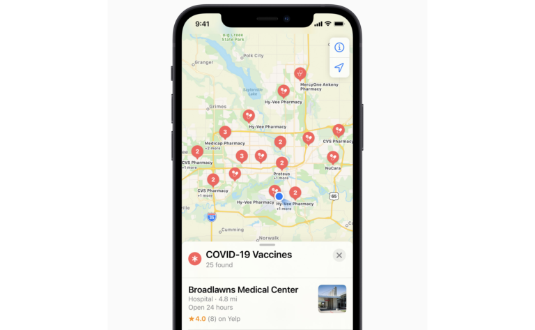 Apple Covid-19 mappe