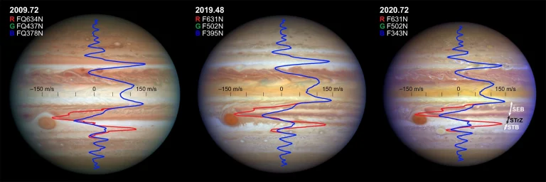giove, grande macchia rossa, tempesta