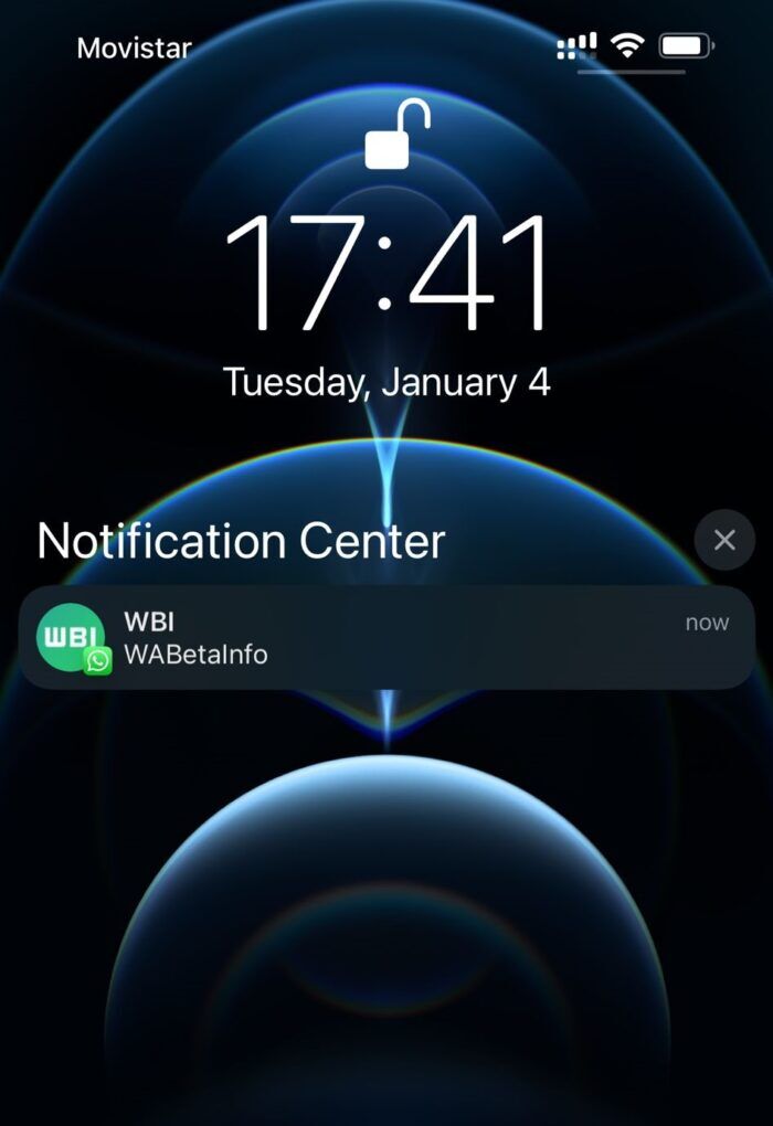 WhatsApp nuove notifiche iOS 15