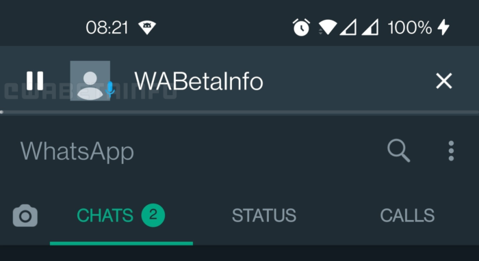 WhatsApp nuovo player audio