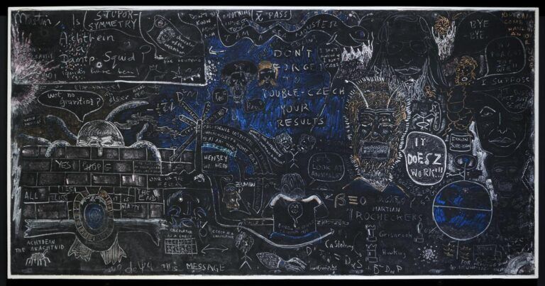 La lavagna di Sthephen Hawking