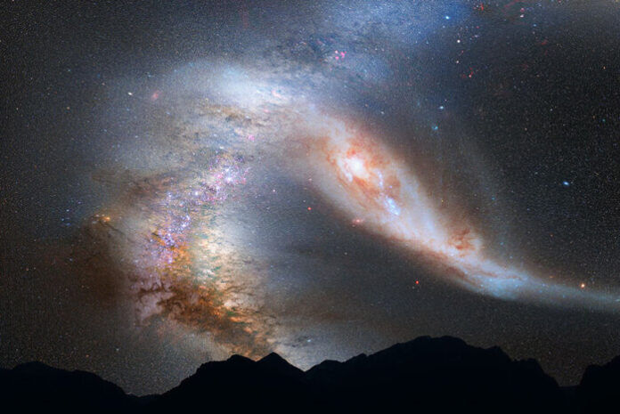 spazio Hubble galassie danzanti