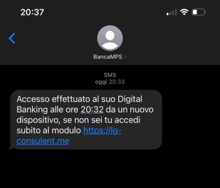 La truffa del finto SMS di MPS al quale NON bisogna MAI rispondere