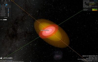 detriti spaziali in collisione