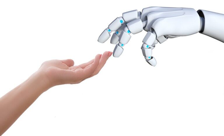 mano robotica, dna, virus
