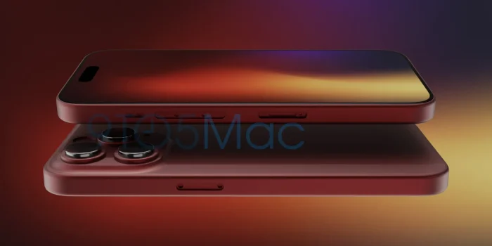 iPhone 15 Pro rosso render