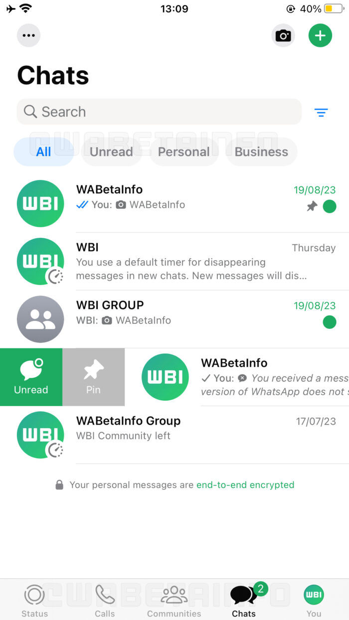 WhatsApp nuova interfaccia