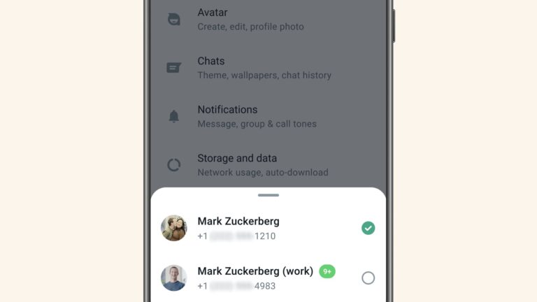 WhatsApp due account stesso smartphone