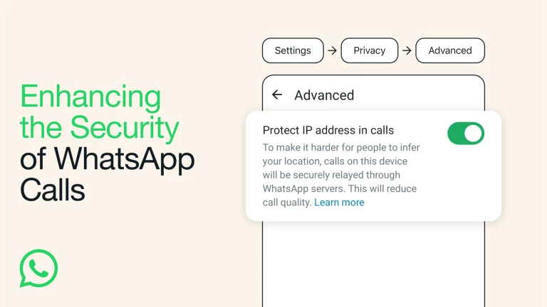 WhatsApp indirizzo IP nascosto chiamate