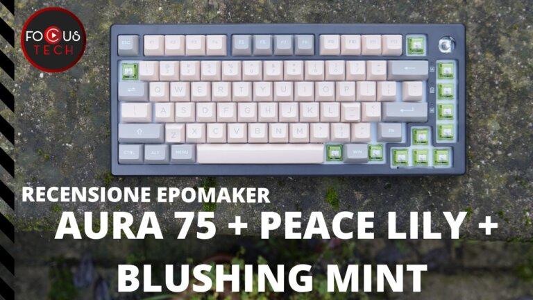 Recensione Epomaker Aura 75 + switch Peace Lily + keycap Blushing Mint: un set completo