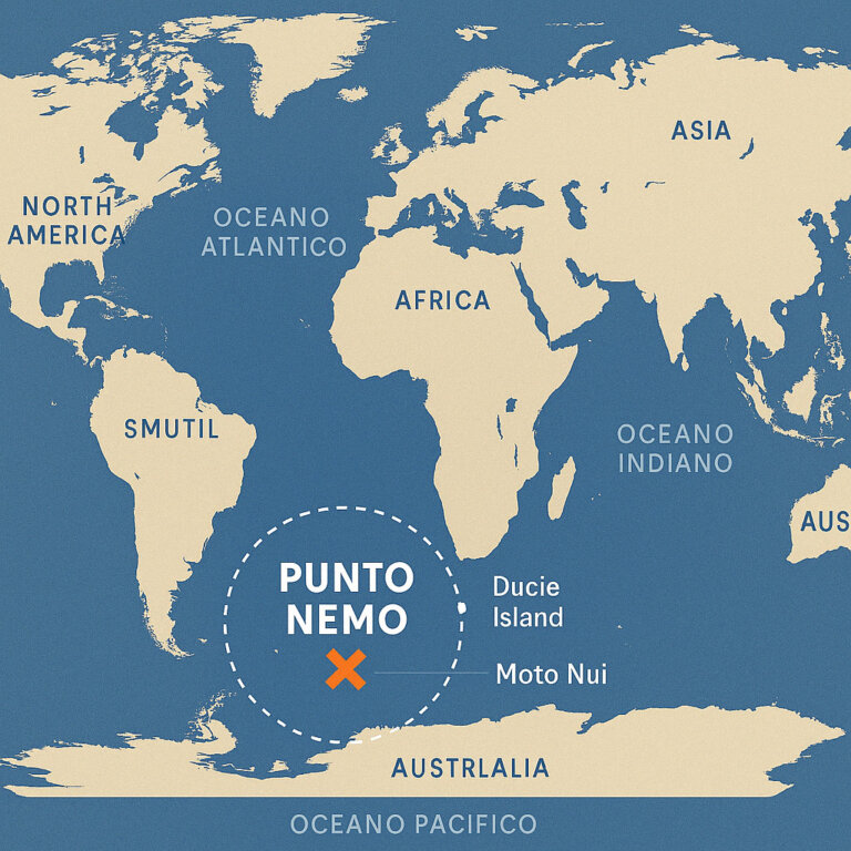 Punto Nemo: il luogo più isolato della Terra, dove i vicini sono nello spazio