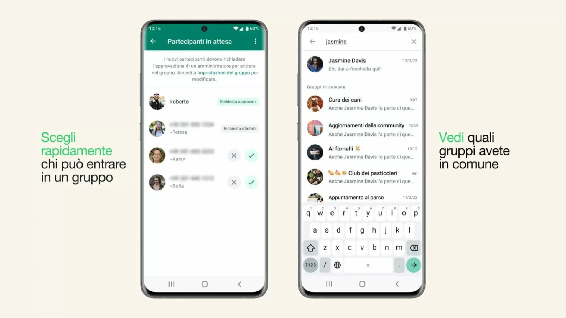 WhatsApp novità gruppi