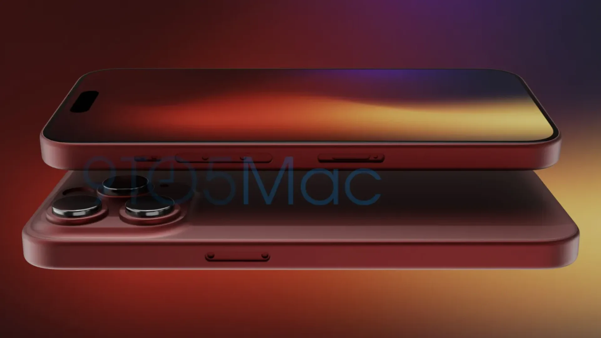 iPhone 15 Pro rosso render